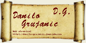 Danilo Grujanić vizit kartica